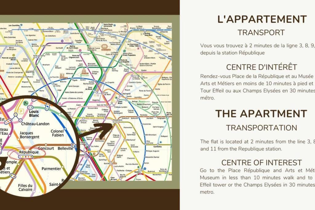 Appart 4Pers#1 Bedroom#Republique#Paris 3 Eksteriør billede